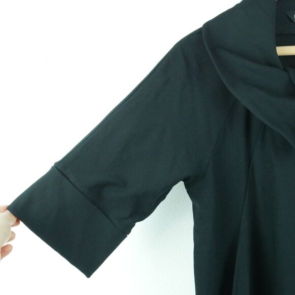 Ming Wang Small Jacket Black Cocoon Lagenlook Artsy Minimal Lagom Modern - Picture 7 of 11